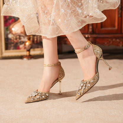 Rhinestone sparkling gleaming sandals