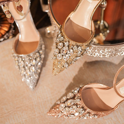 Rhinestone sparkling gleaming sandals