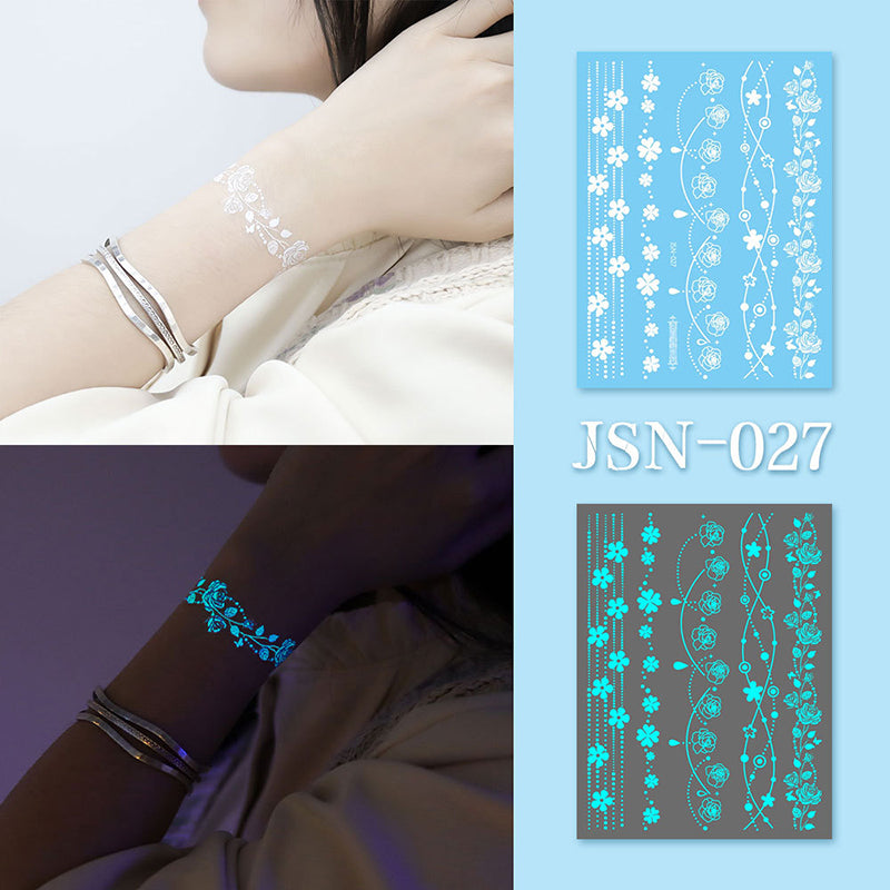 Luminous white tattoo sticker