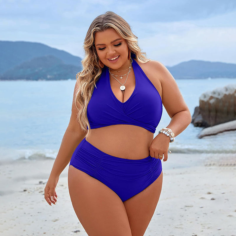 Tummy Control Bathing Suits Modest High Waisted Bikini Sets