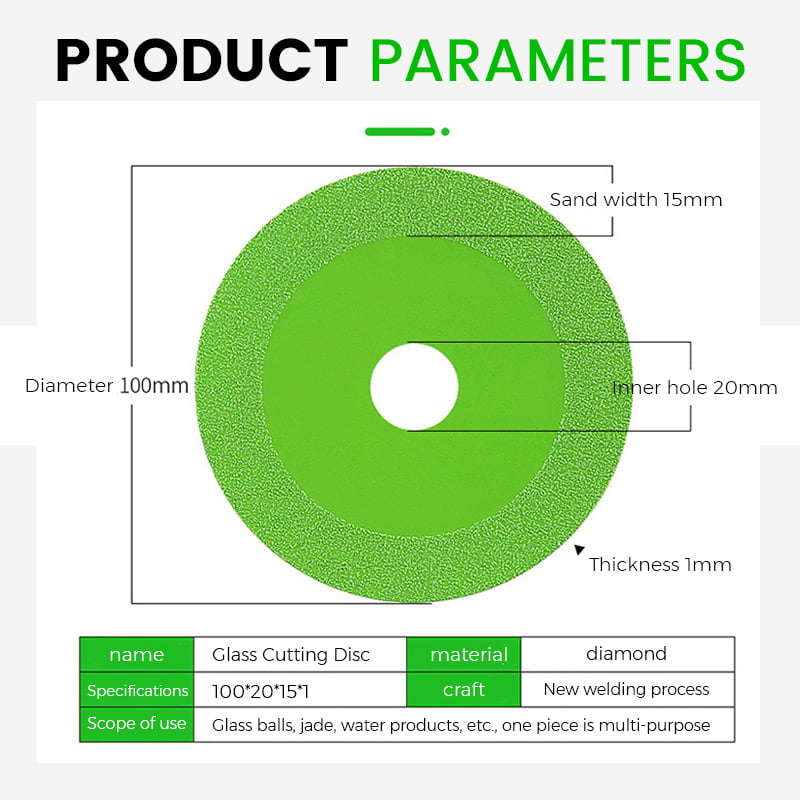 Eco-friendly glass cutting discs with German craftsmanship