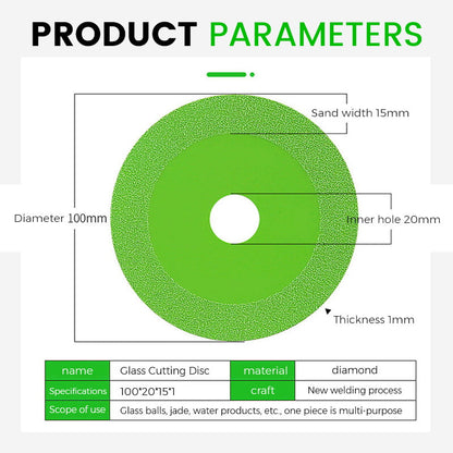 Eco-friendly glass cutting discs with German craftsmanship