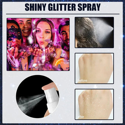 Hot Sale - Waterproof Glitter Spray Stage Party Hair and Clothing