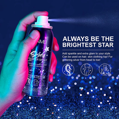 Hot Sale - Waterproof Glitter Spray Stage Party Hair and Clothing