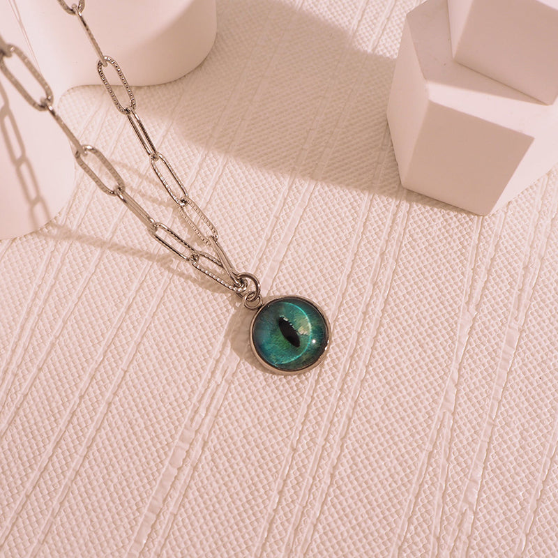 Custom made pet eye necklace