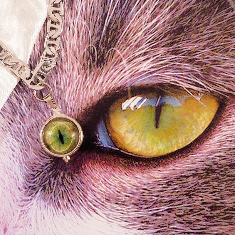 Custom made pet eye necklace