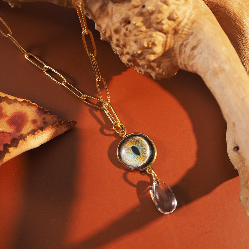 Custom made pet eye necklace