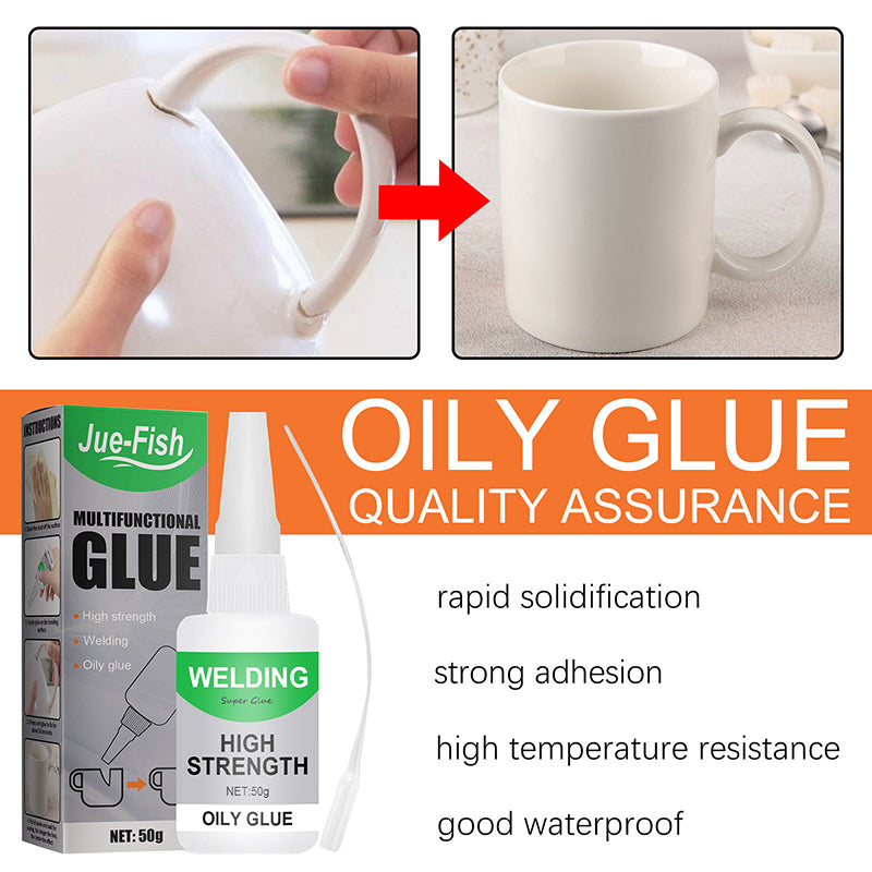 Quick-drying oily glue