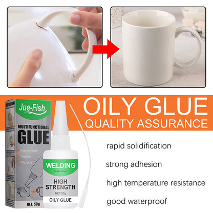 Quick-drying oily glue