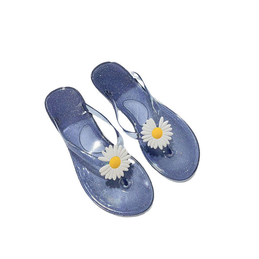 Crystal Daisy Flat Slippers