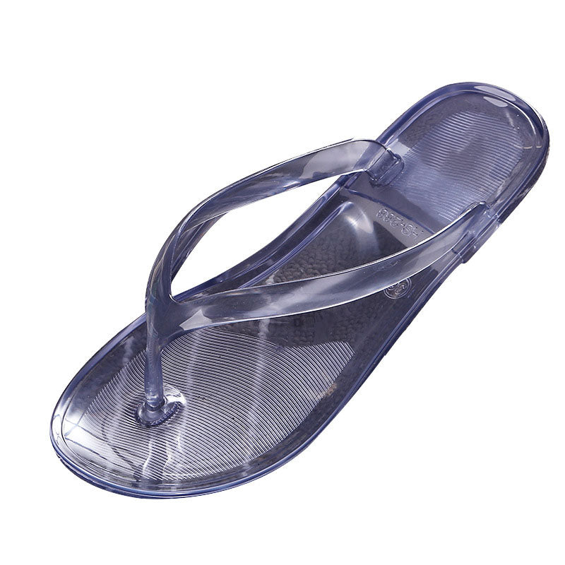 Clear crystal flip-flops