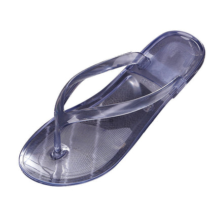 Clear crystal flip-flops