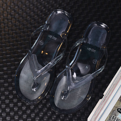 Clear crystal flip-flops