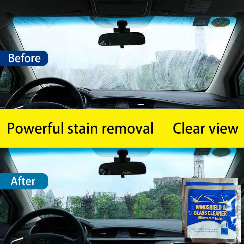 Car glass water effervescent tablets