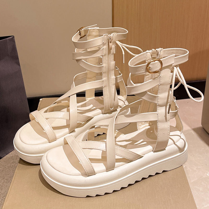 Crossover high-top Roman shoes