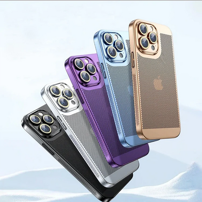 Cooling metal phone case for iPhone