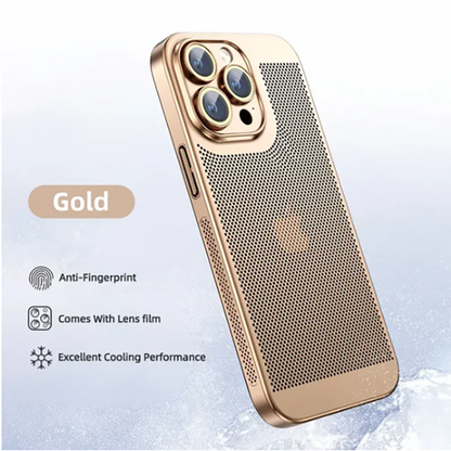 Cooling metal phone case for iPhone