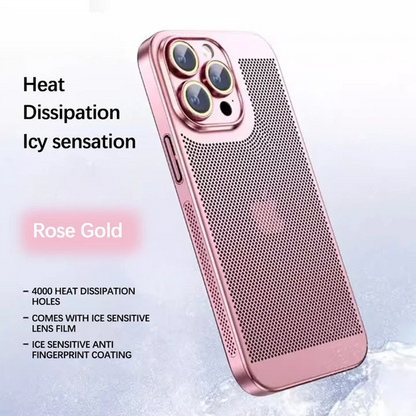 Cooling metal phone case for iPhone