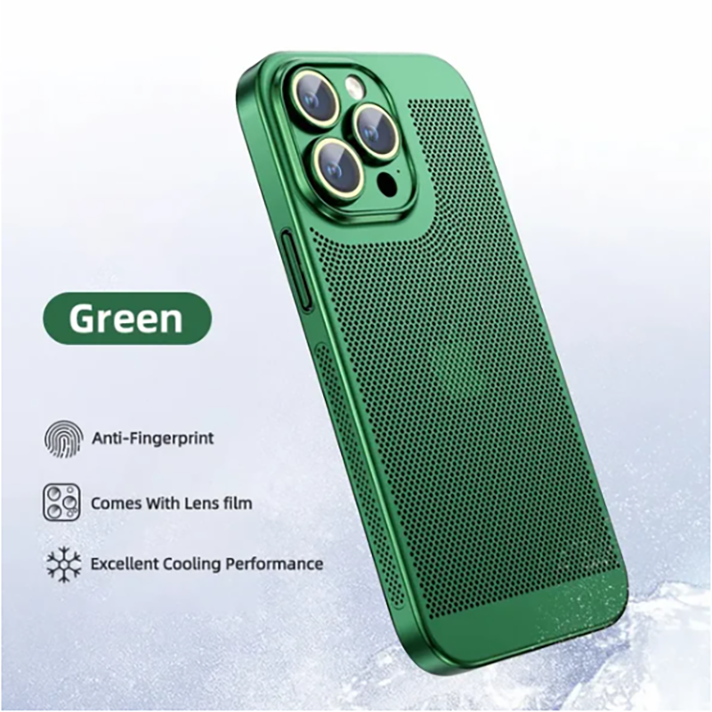 Cooling metal phone case for iPhone