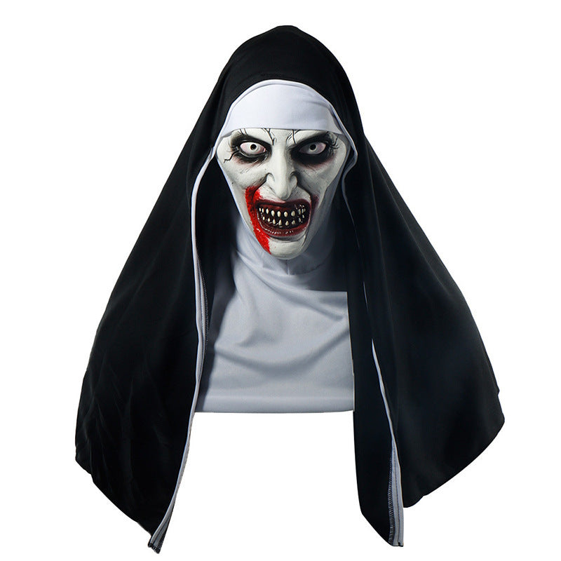 Nun funny latex mask