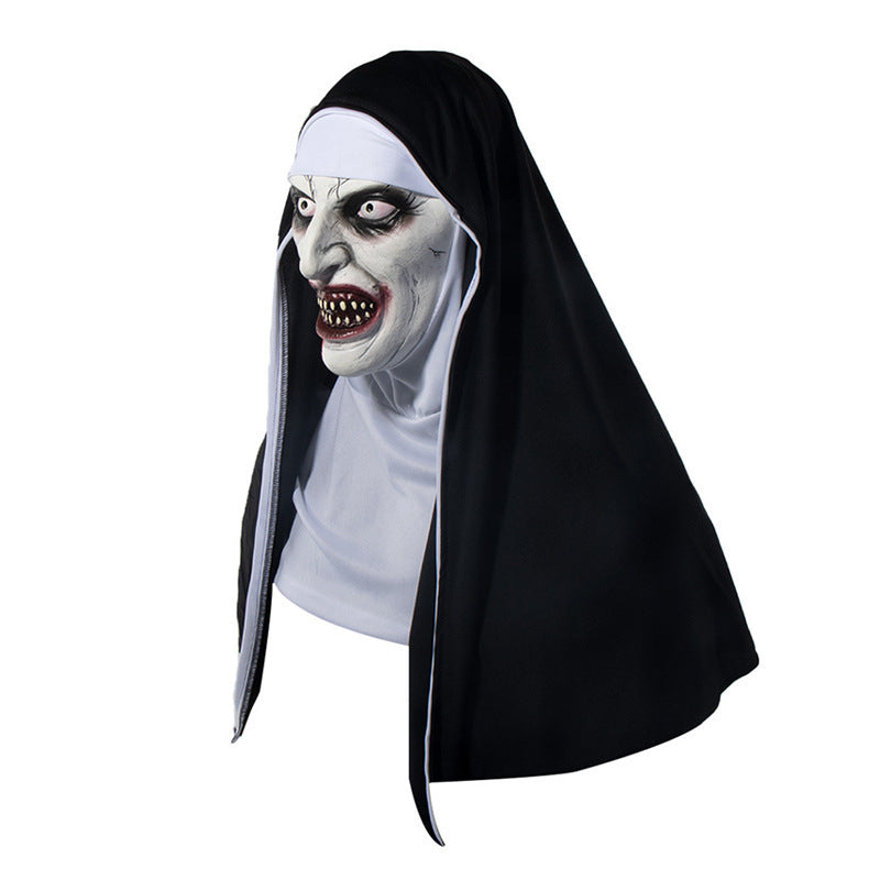 Nun funny latex mask