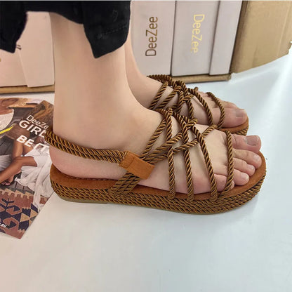 Roman braided sandals