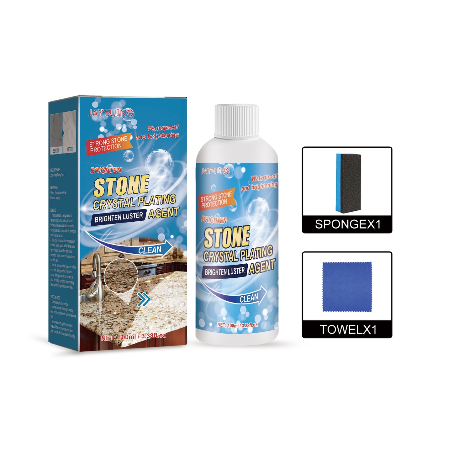 Stone stain remover and renovator