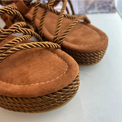 Roman braided sandals