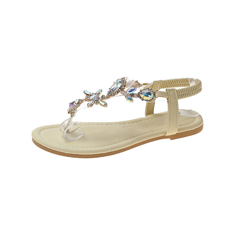 Large rhinestone fashion sandals