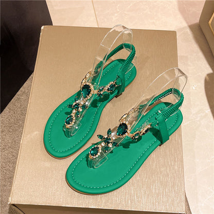 Large rhinestone fashion sandals