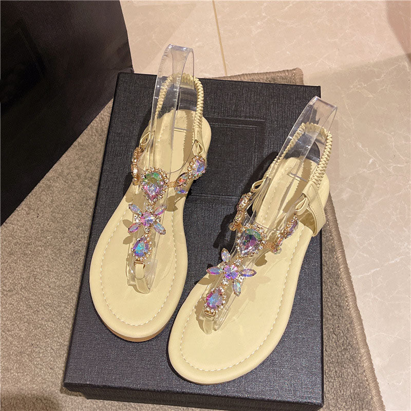 Large rhinestone fashion sandals