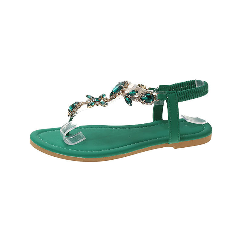 Large rhinestone fashion sandals