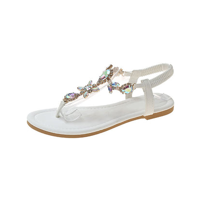 Large rhinestone fashion sandals