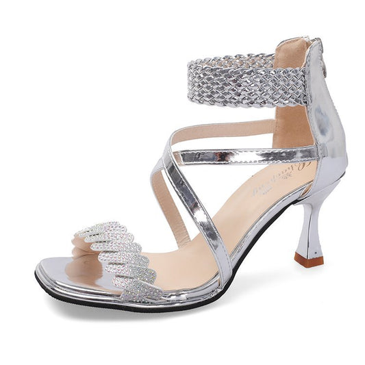 News Ankle Wrap  high heel Sandals