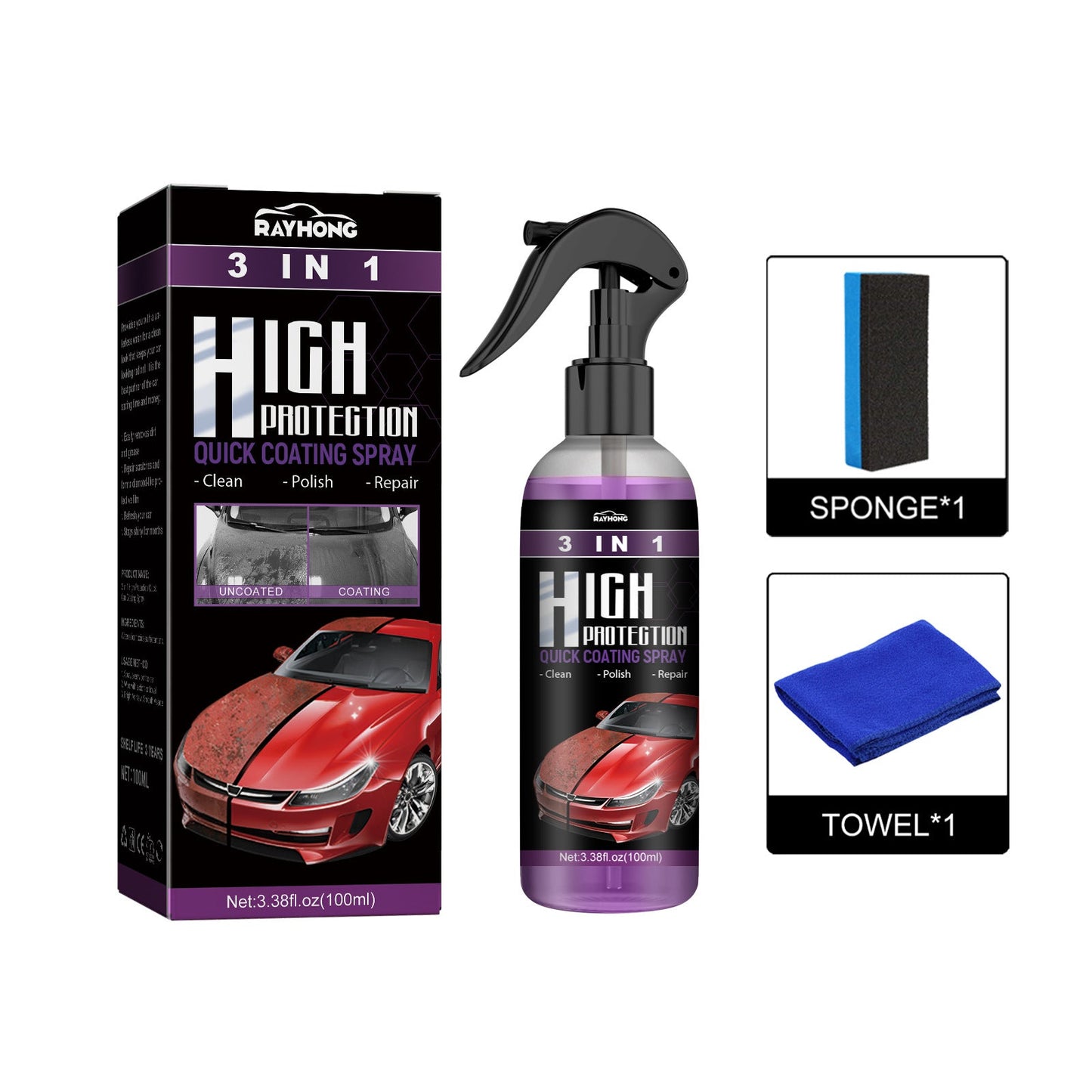 3 in 1 high protection car spray