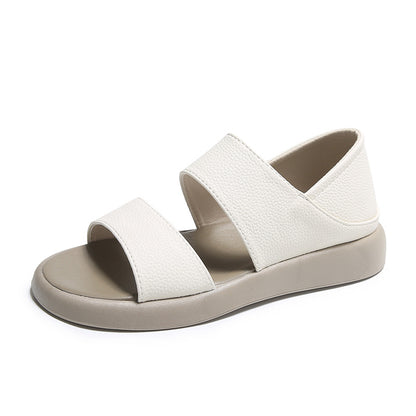 Round toe flat casual sandals