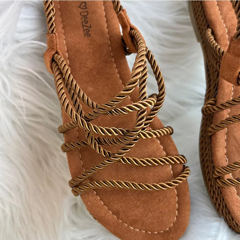 Roman braided sandals