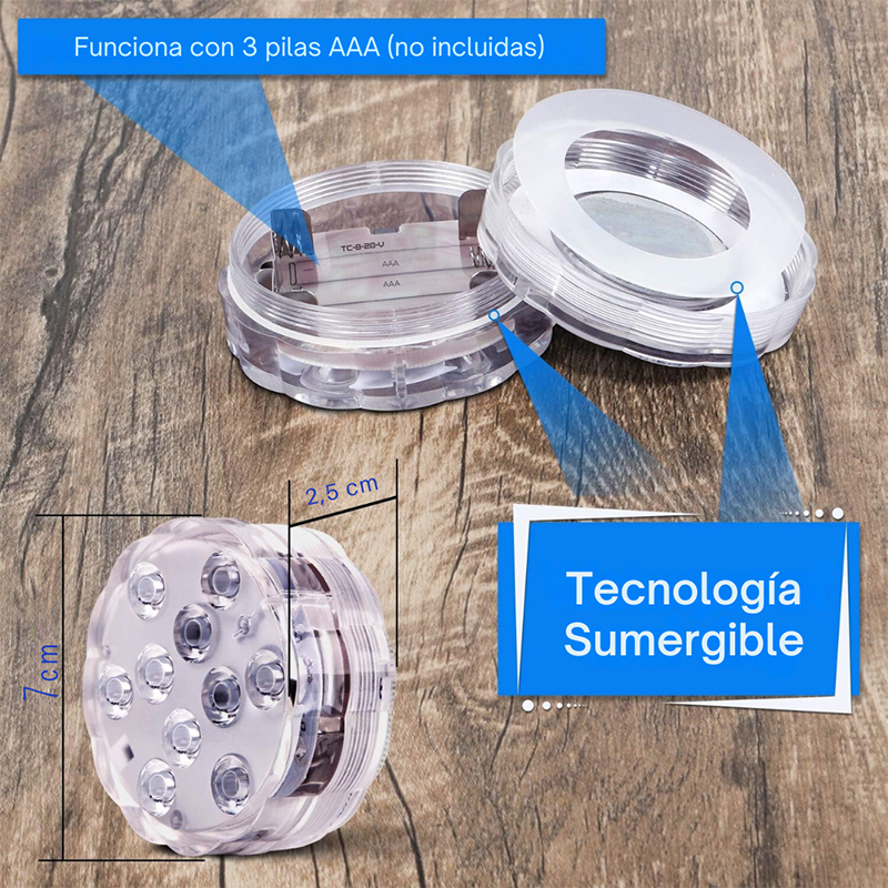 Luces Led Multiusos Sumergibles